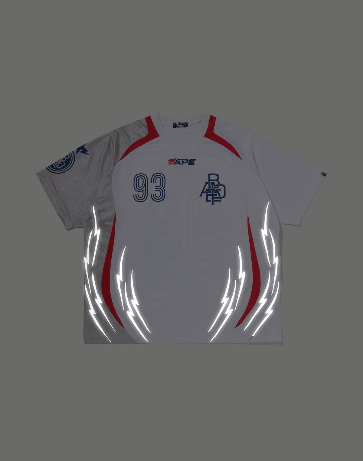 APA FRAME PATTERN MULTI LOGO RELAXED FIT FOOTBALL JERSEY MENS