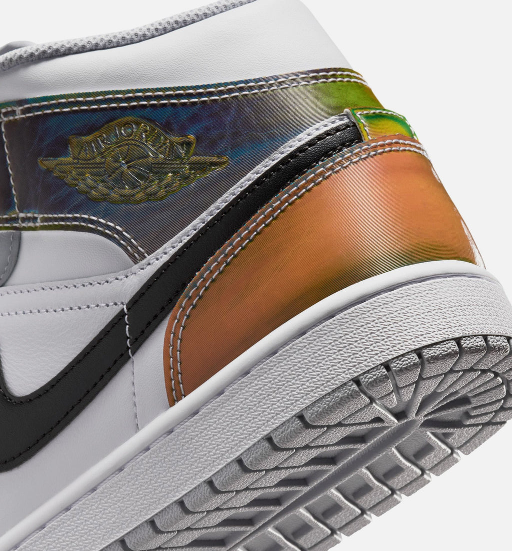 Air Jordan 1 Mid SE Men's Lifestyle Shoes - Black White Wolf Grey